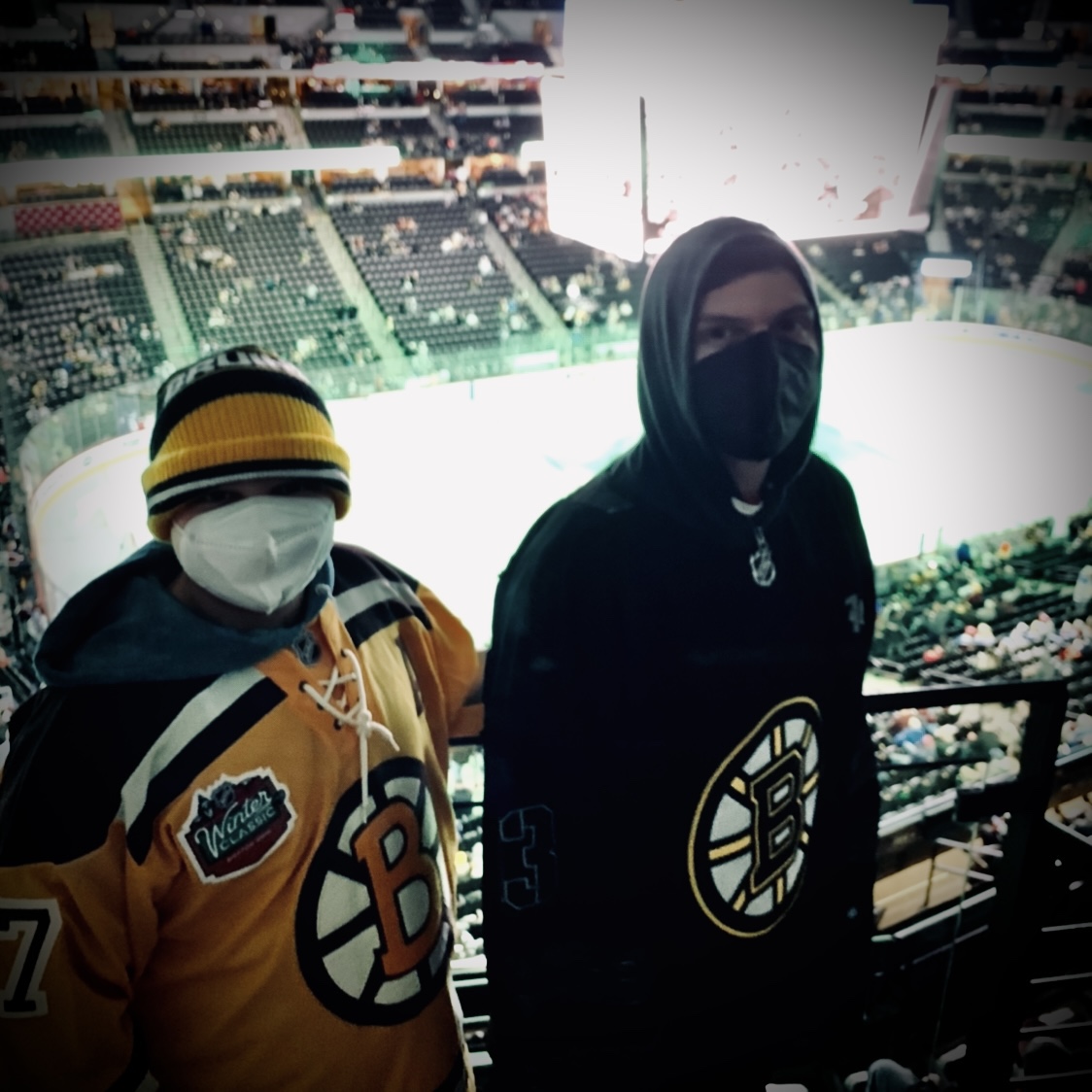 The boys at bruins game